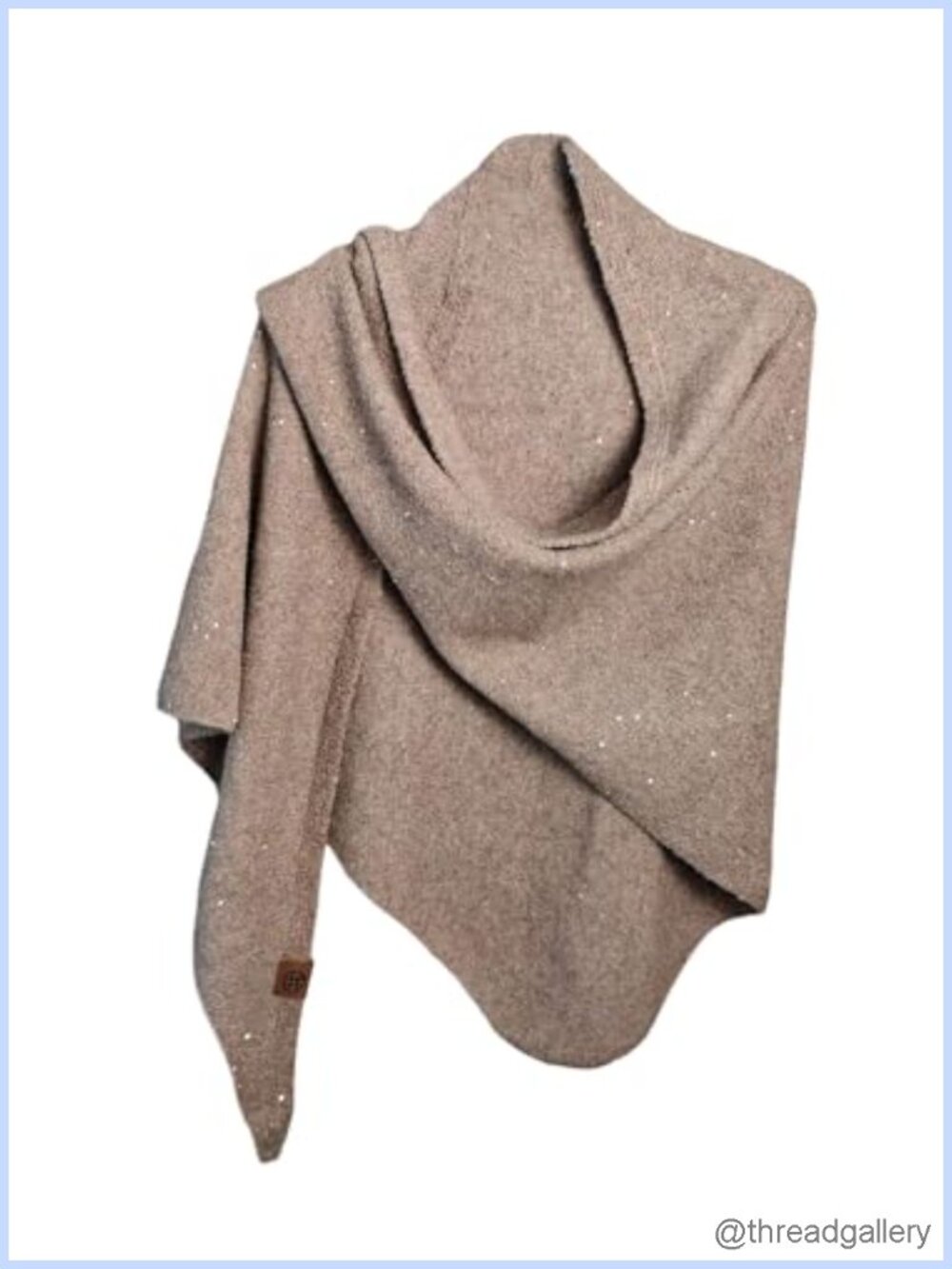Women's Knit Shawl Wrap with Sequins - Soft Sparkly Scarf